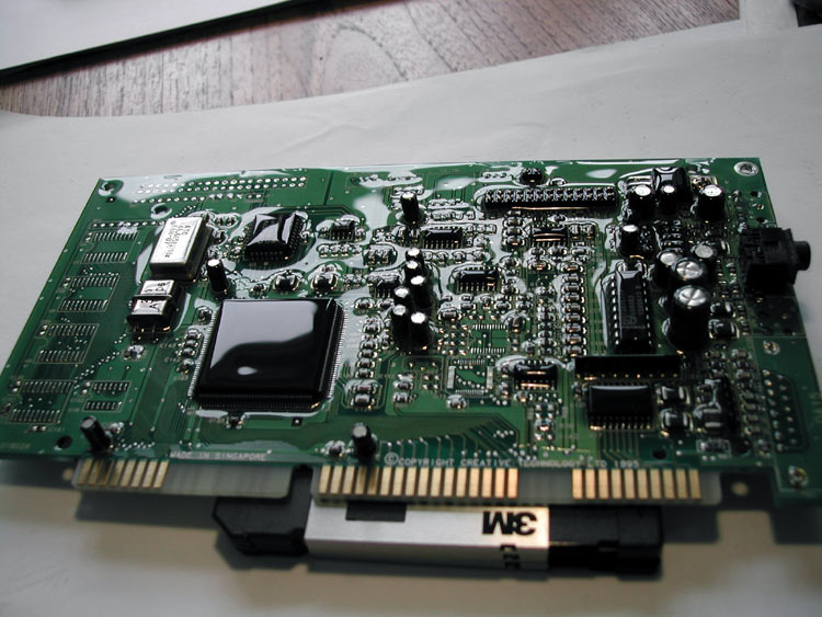 Graphics card with lacquer